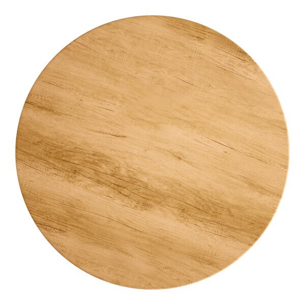30'' Round Restaurant Table Top with Maple Laminate Top Finish