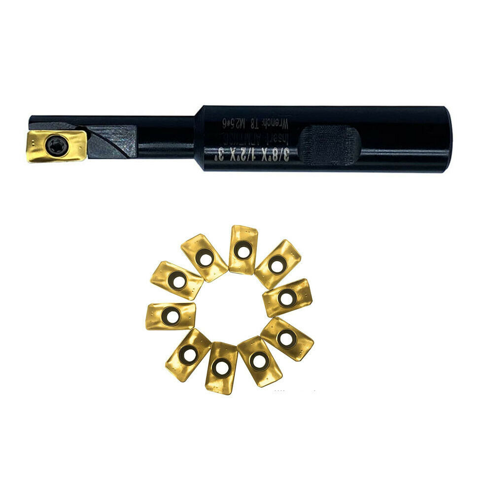 3/8 Indexable end milling cutter + 10pcs APMT1135PDER Cemented carbide insert