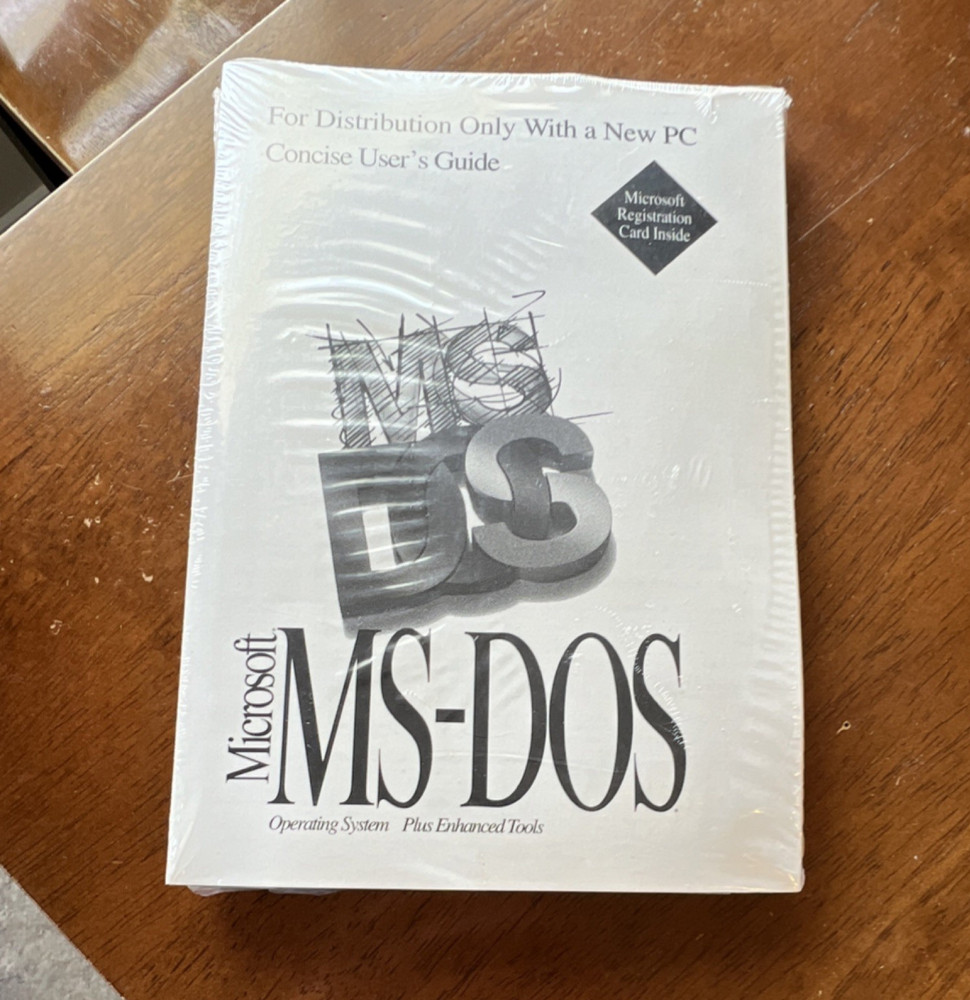 Microsoft MS-DOS 6.2 Operating System Plus Enhanced Tools Factory Sealed