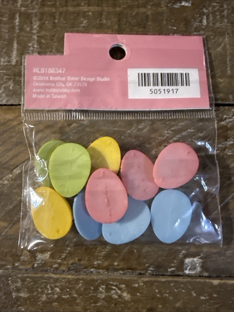 EASTER CRAFTS EASTER EGG FLATBACKS 10 PCS CERAMIC EASTER EGGS 3D