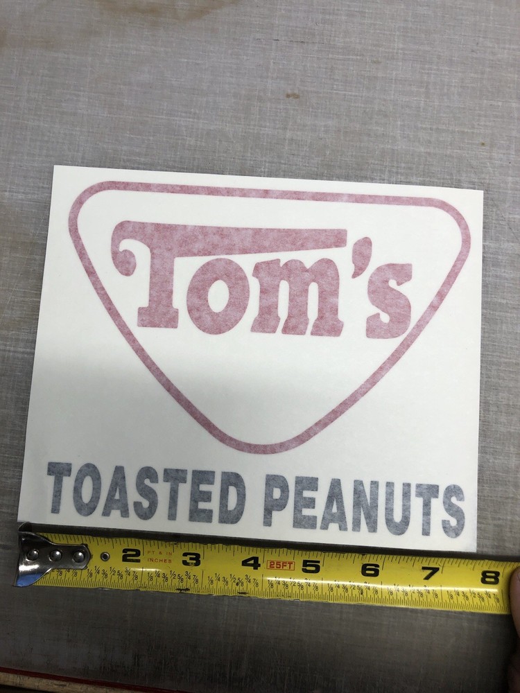Tom’s Toasted Peanuts Decal -multicolor