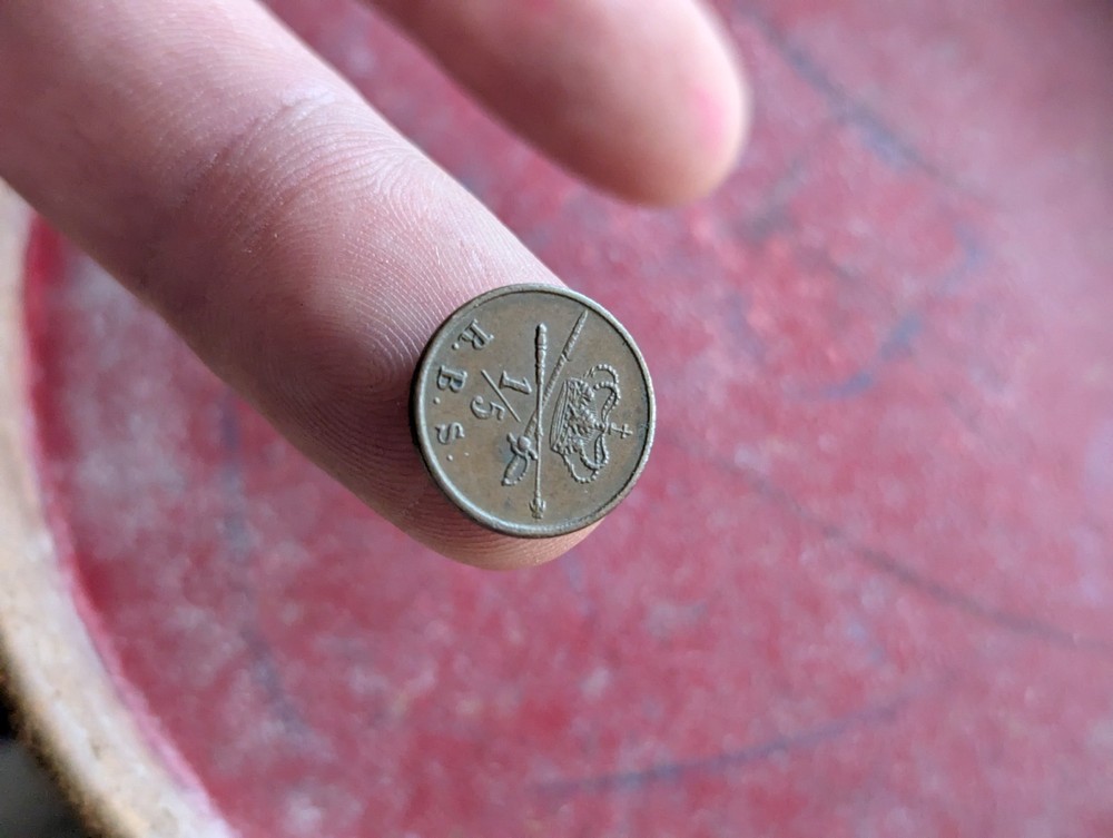 Denmark 1842 1/5 Rigsbankskilling