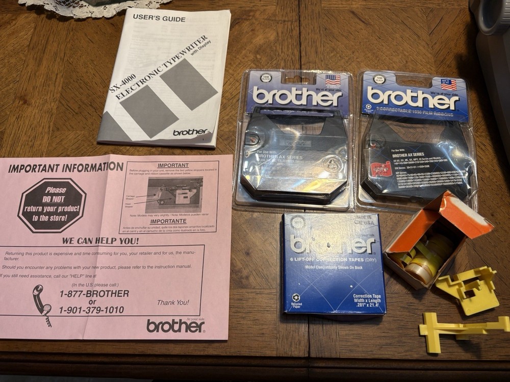 Brother SX-4000 Electronic LCD Display Typewriter W/ Box Correction Tapes