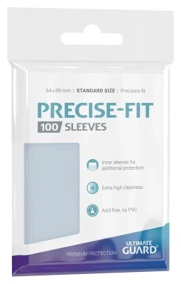 Ultimate Guard Precise-Fit Sleeves: Side-Loading Standard Size Transparent (100)