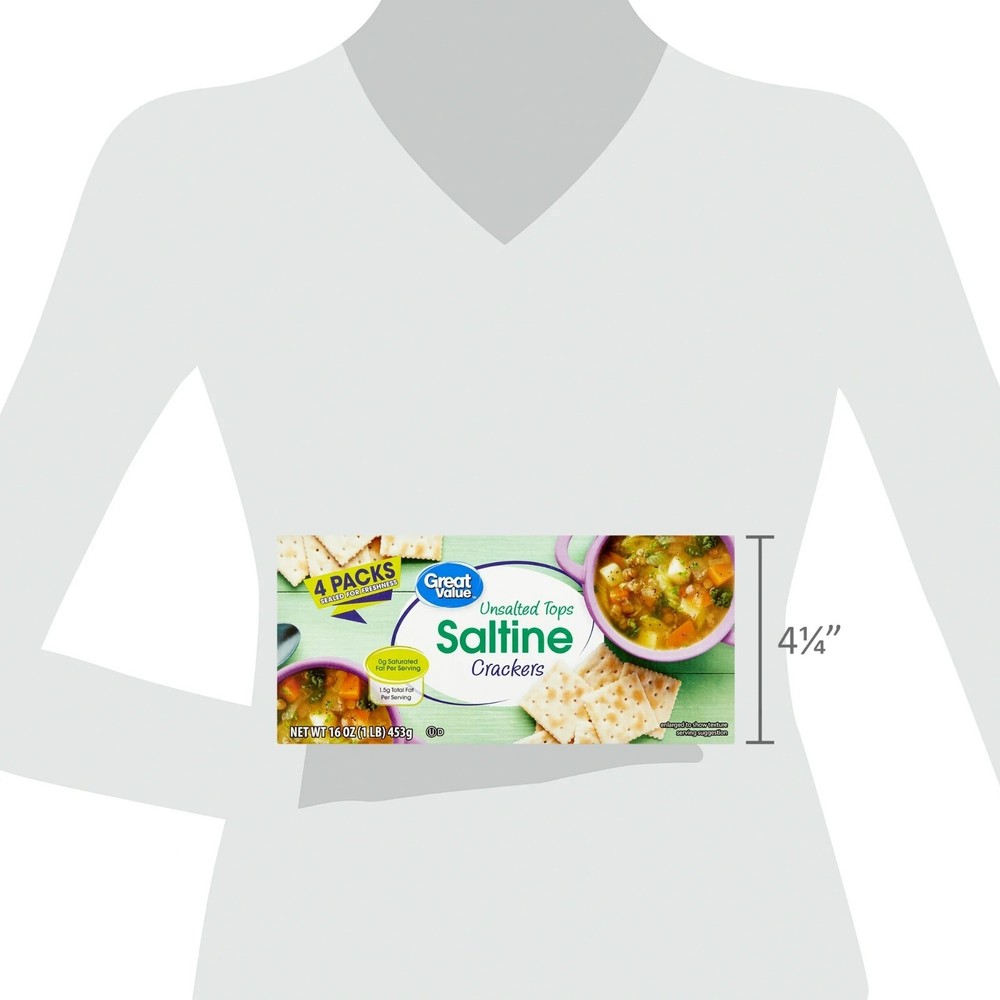 (6 Pack) Unsalted Tops Saltine Crackers, 16 Oz