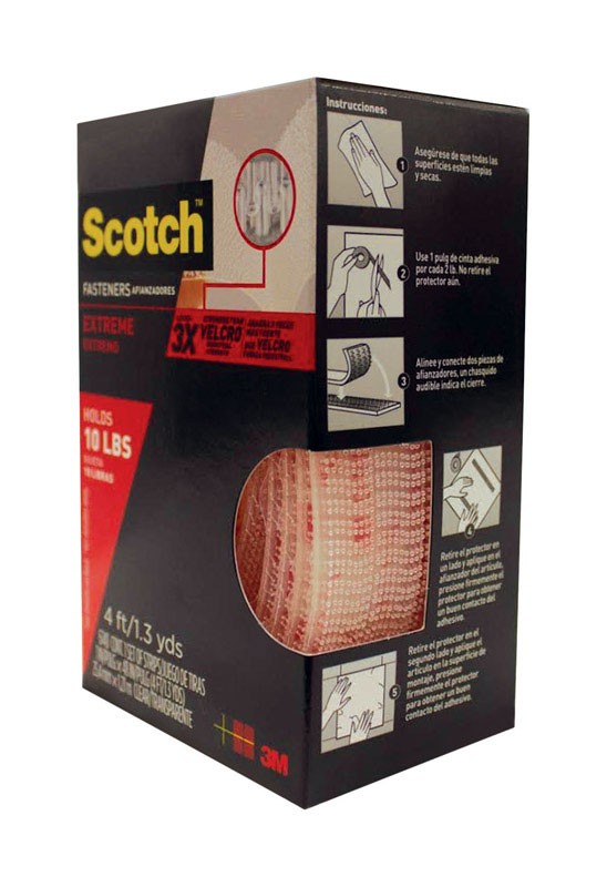 3M RF6740 Scotch Heavy-Duty Medium Foam Hook and Loop Fastener 48 L in.