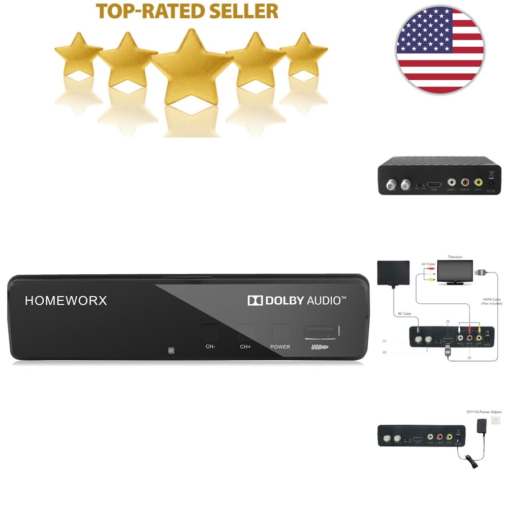 Digital Converter Box with Closed Caption & Auto Tuning
