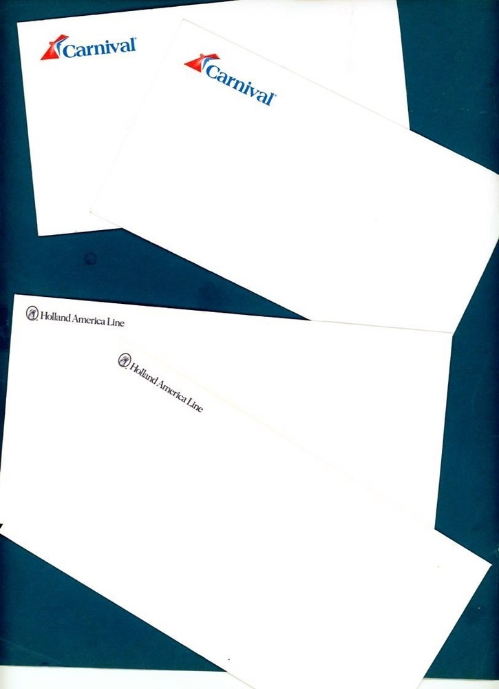 Various Cruise LInes assorted stationary & envelopes, see items in description