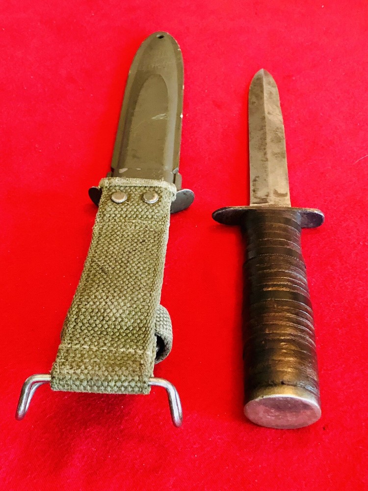 WW2 US M3 IMPERIAL CUSTOMIZED (MARKED ON BLADE) & USM8 SHEATH