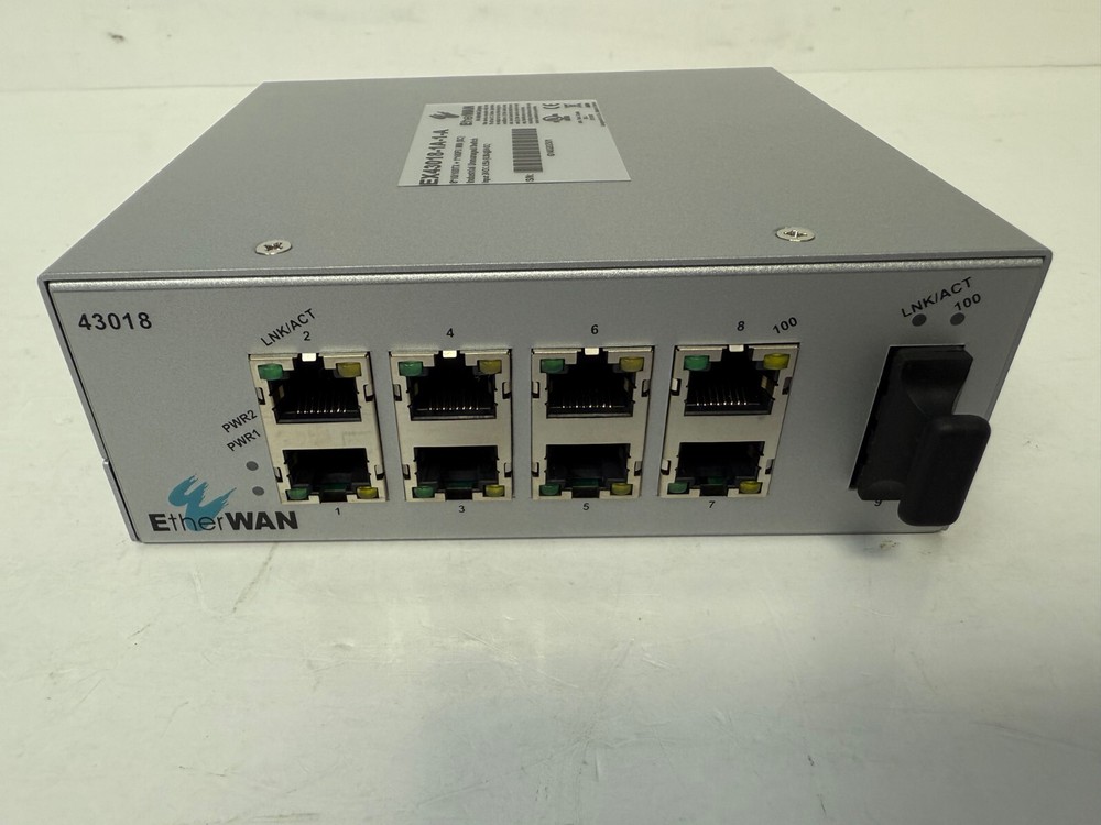 AXIOMTEK ETHERWAN EX43018-1A-1-A INDUSTRIAL 8-PORT 10/100BASE ETHERNET SWITCH