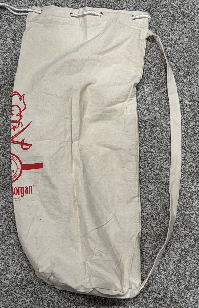 2010 Captain Morgan 36" x 16" Canvas Drawstring Laundry Bag w/ Shoulder Strap