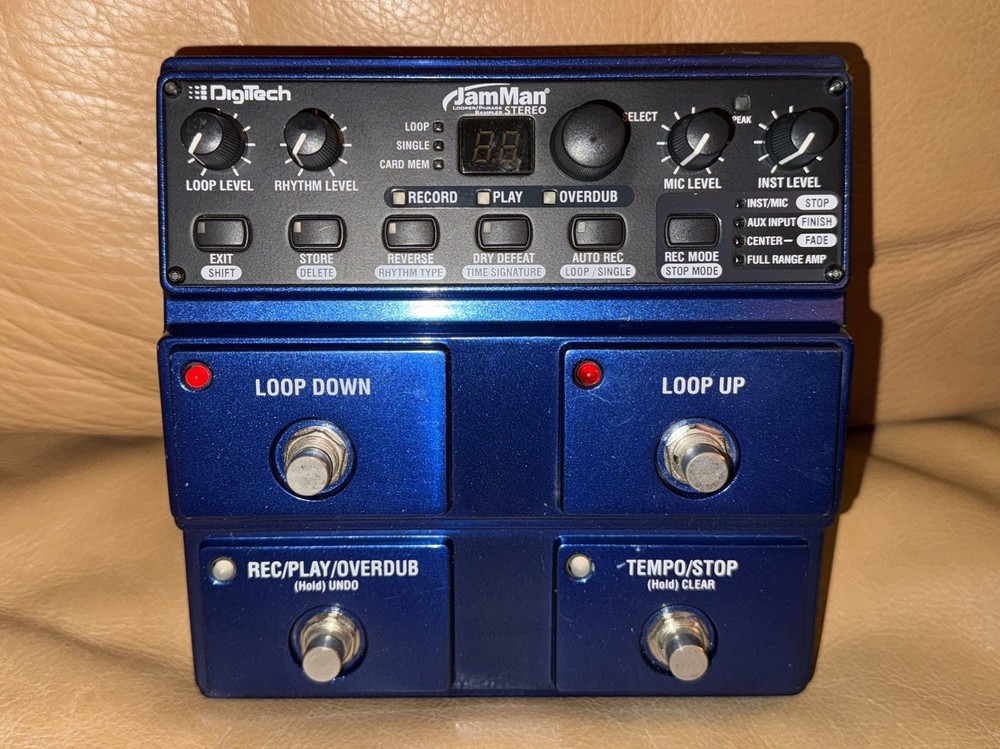 DigiTech JamMan Stereo Digital Looper Sampler Pedal + Power Adapter