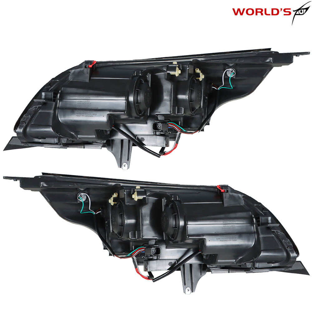 Headlights For 2013-2015 Chevy Malibu Halogen Projector Chrome Left+Right Side