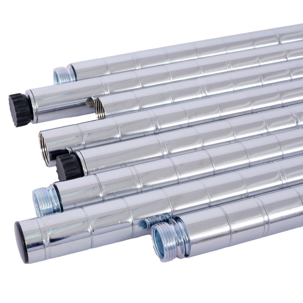 6-Tier 6000lbs Capacity Wire Shelving Unit 84x48x20 with Wheels