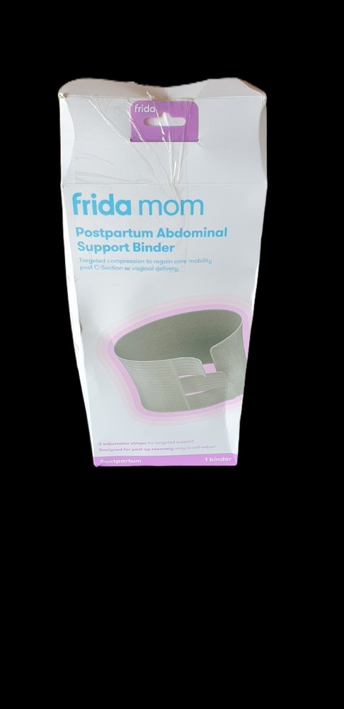 Frida Mom Postpartum Abdominal Support Binder w/ 3 Adjustable Straps (☝Opened)