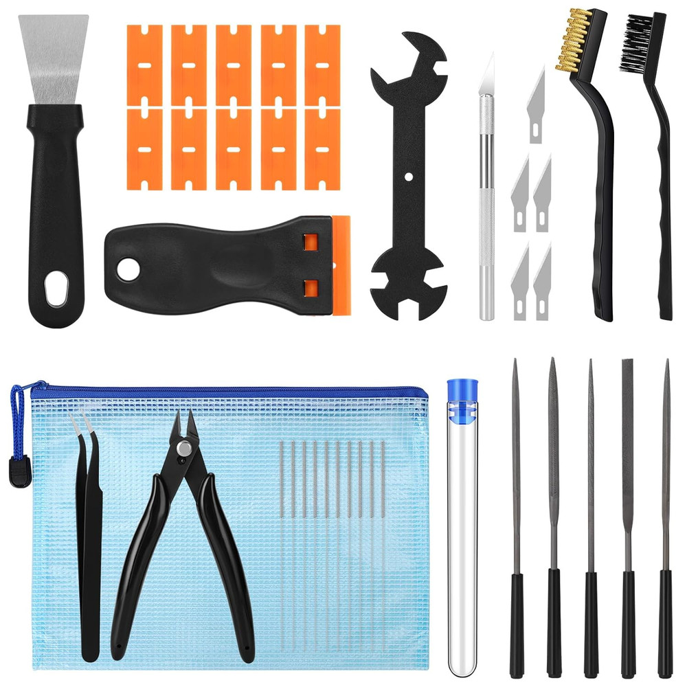 38-Piece 3D Printer Tool Kit with Cleaning, Finishing, and Removal Tools