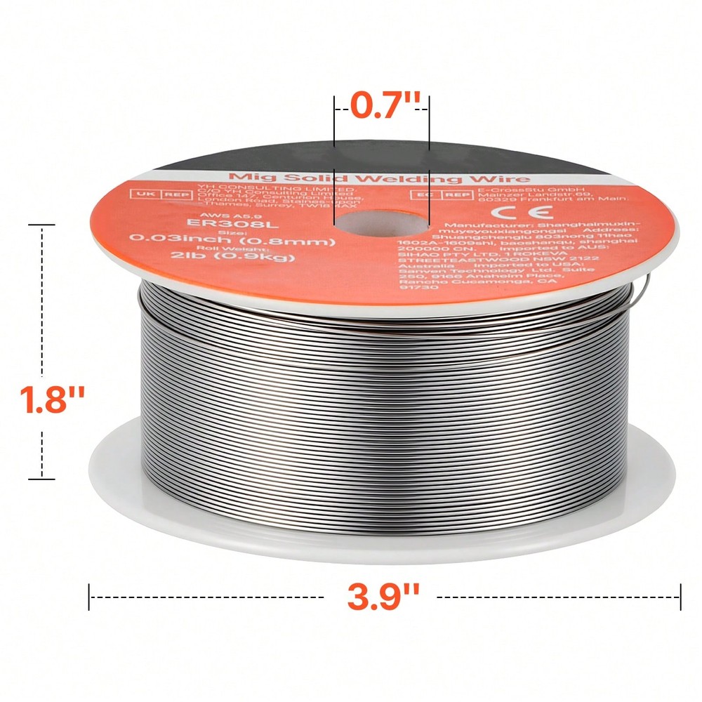 Solid MIG Welding Wire, ER308L 0.03-Inch 2 LBS, Low Spatter