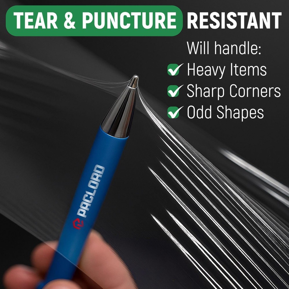 5" x 1000' Industrial Strength Mini Stretch Wrap with Extended Core Handles, ...