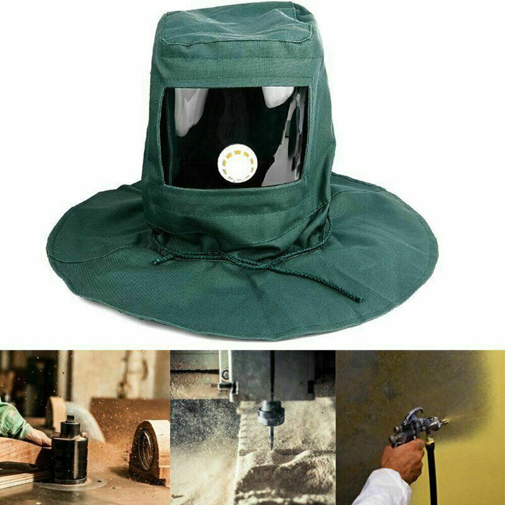 Sand Blasting Tool Anti-wind Dustproof Hood Caps Protective Face Shield US