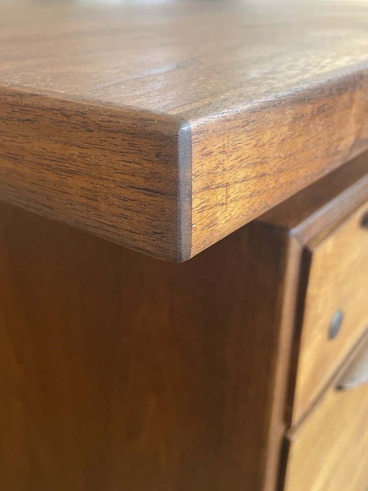 Jens Risom Mid Century Walnut Wood Executive Desk