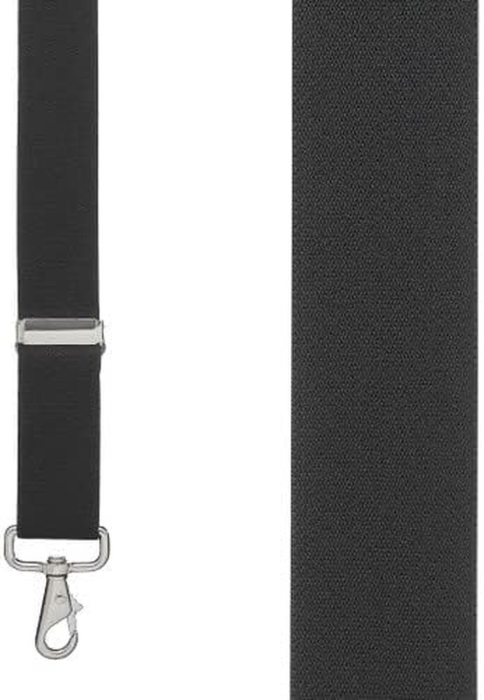 Solid Suspenders -1.5-Inch Wide Elastic - Y-Back - Trigger Snaps - Many Colors &