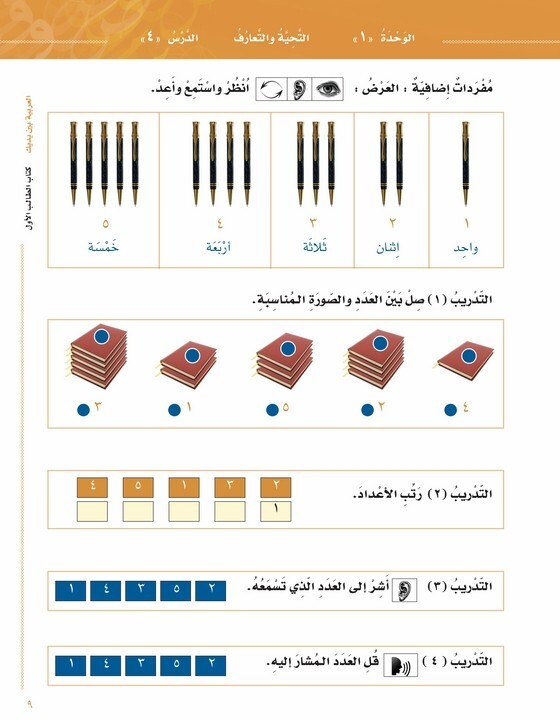 Arabic Between Your Hands Textbook: Level 1, Part 2 with online audio content