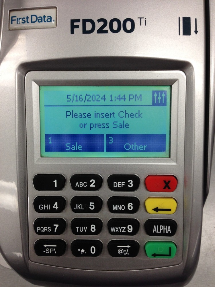 First Data FD200 WiFi Terminal & Check Reader NO POWER ADAPTER