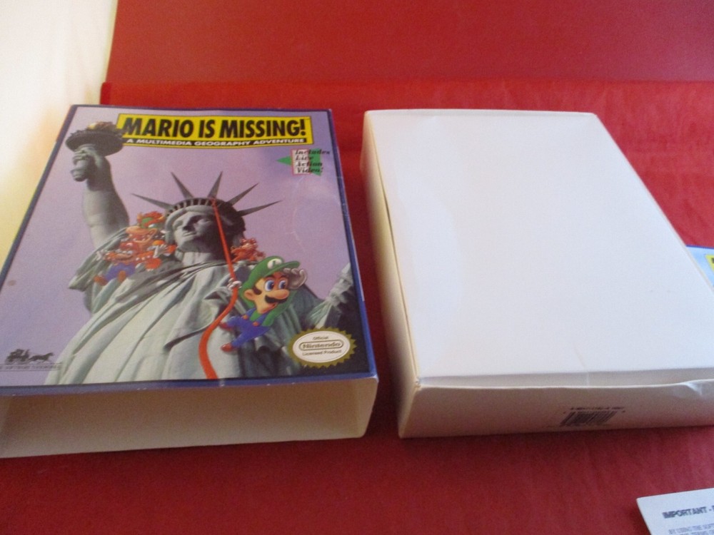 Mario Is Missing CD-ROM for Apple Macintosh Computer COMPLETE w/ Box manual