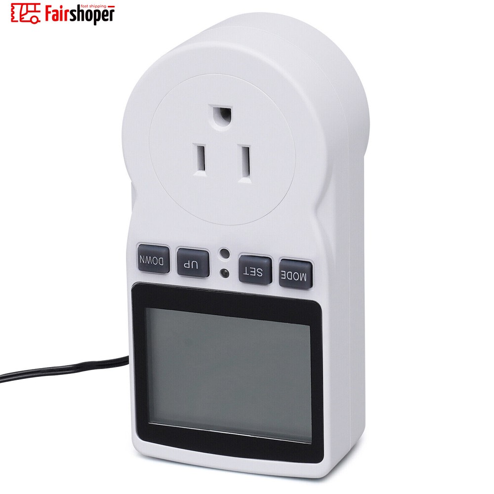 Digital Plug in Thermostat Timer Switch Socket Temperature Controller Switch USA