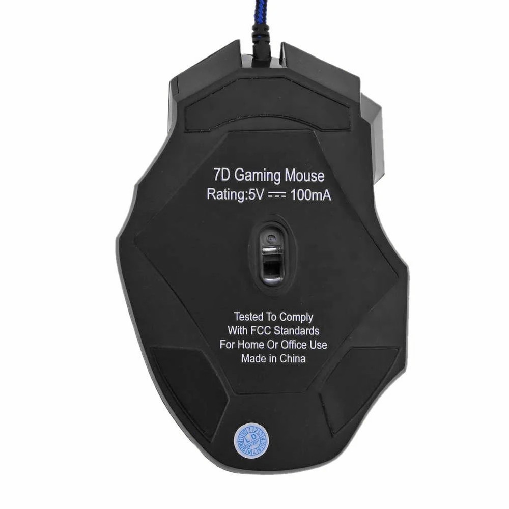 Gaming Mouse 7 Button USB Wired LED Breathing Fire Button 5500 DPI Laptop PC