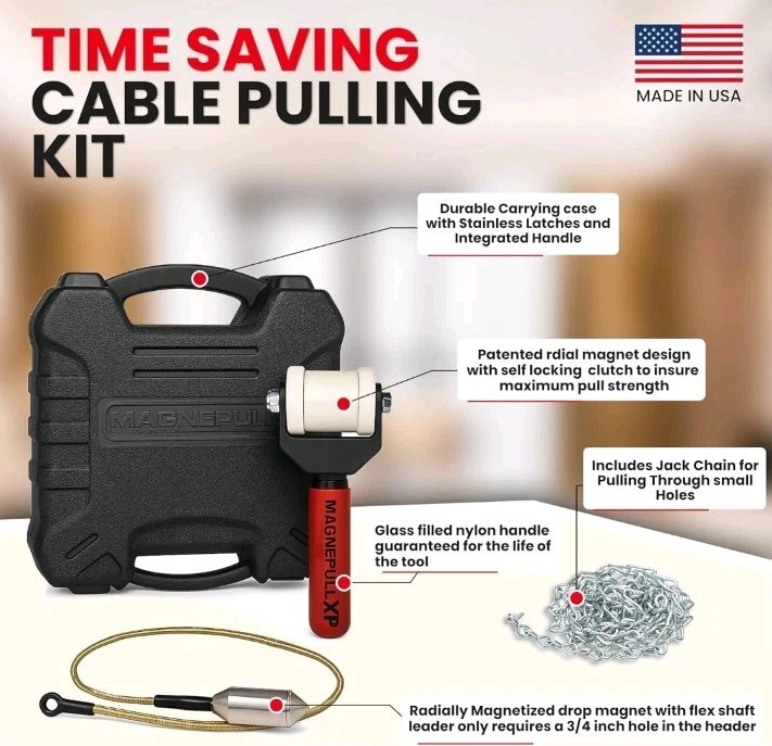 Magnepull XP1000-LC Magnetic Pro Wire Puller Fishing System Electrical Tools DIY