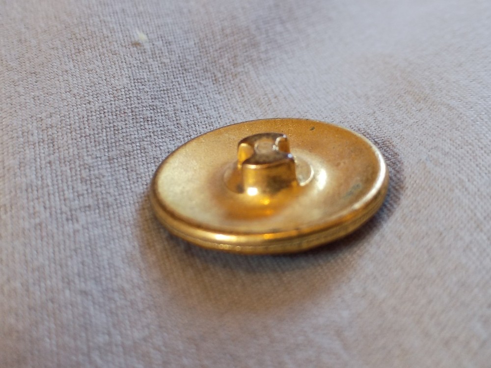 1 Vintage Colt #9 Metalized Plastic Button.