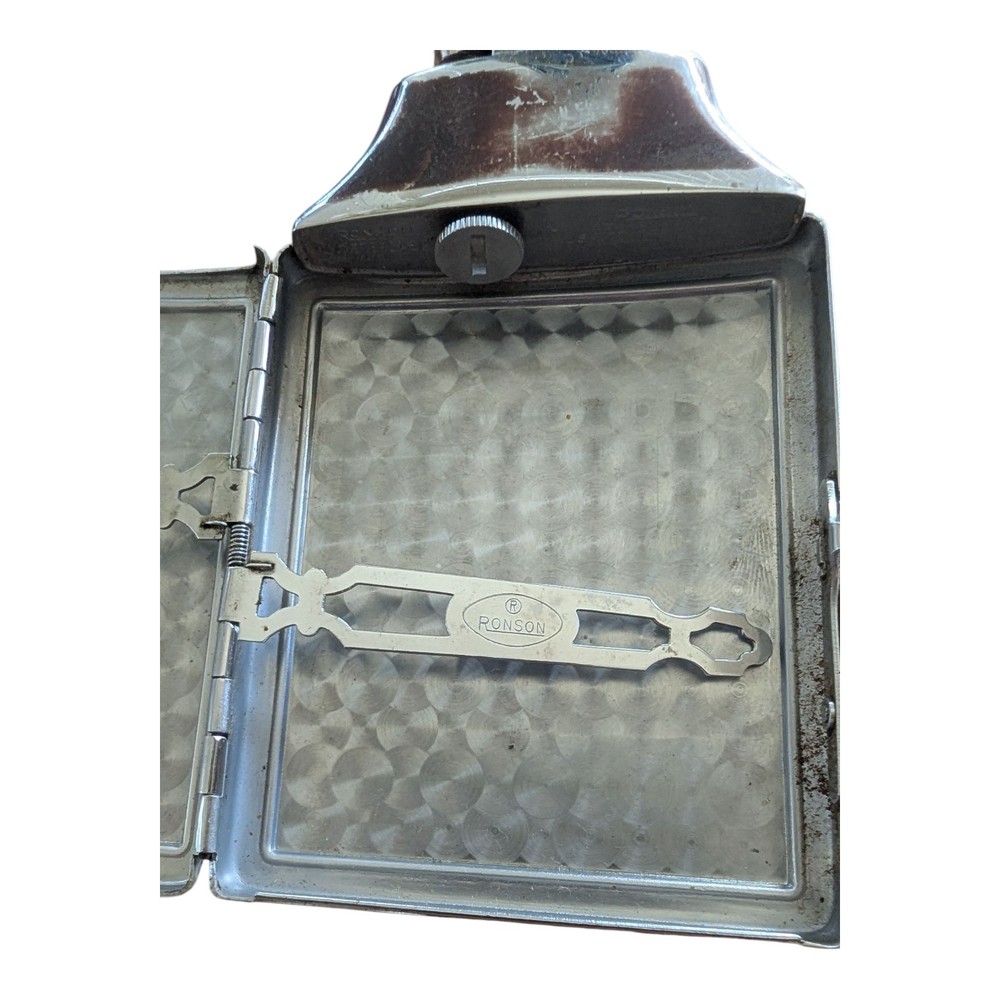 Lighter Cigarette Case Combo Vintage Art Deco Ronson Mastercase X