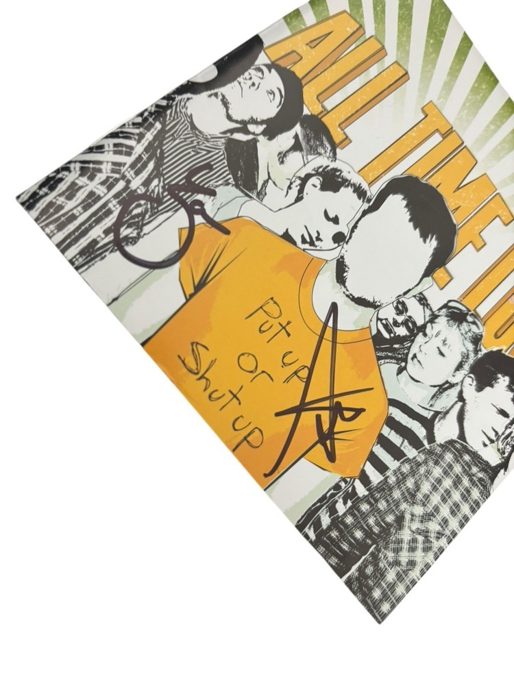 ALL TIME LOW SIGNED AUTOGRAPH x2 PUT UP OR SHUT UP FRAMED CD ALEX +1 w/ PROOF
