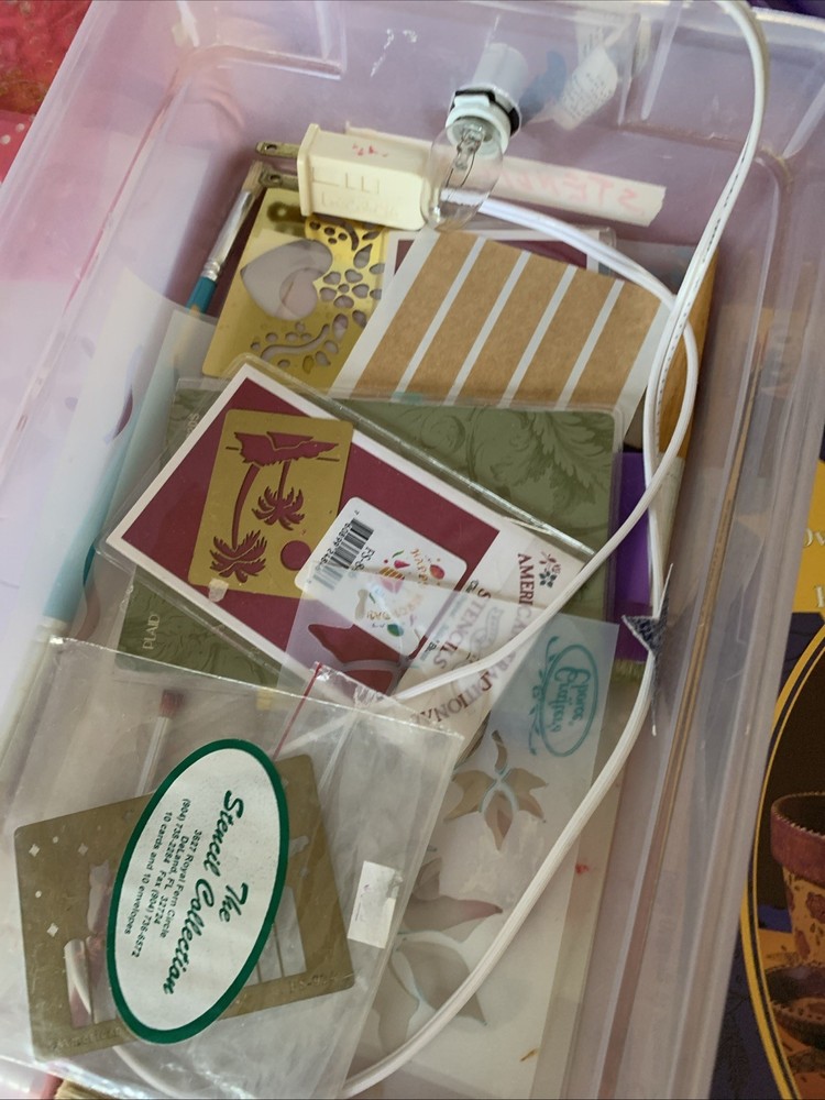 Brass Embossing Stencils Lot Templates Light Container