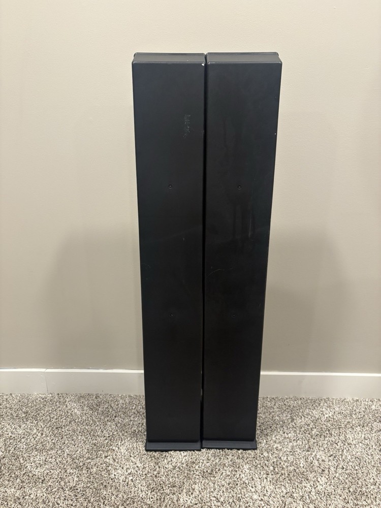 TWO Vintage Laserline Black 60 CD Capacity Standing CD Storage Display Tower