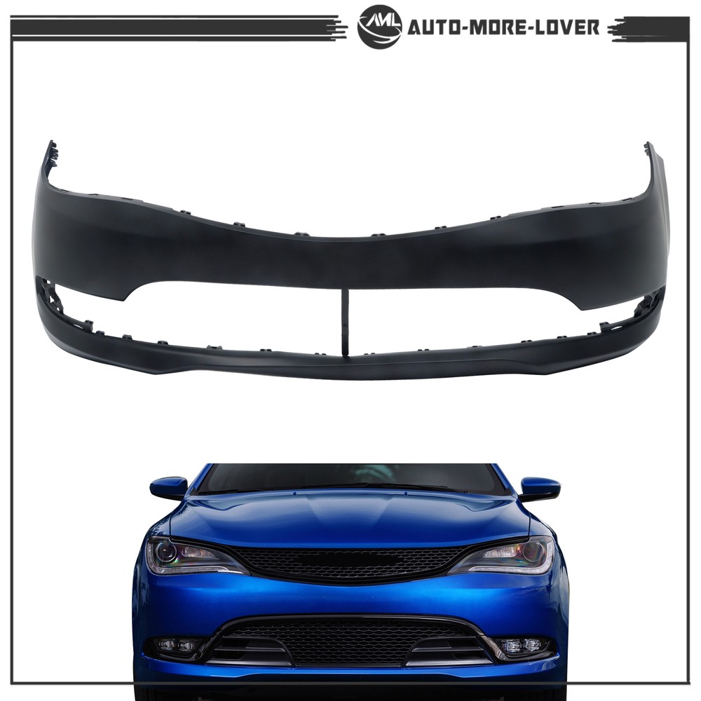 Front Bumper Cover Primed For 2015 2016 2017 Chrysler 200