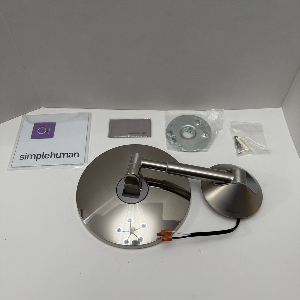 Simplehuman ST3003 Wall Mount Sensor Mirror Tru-Lux LED 5x NEW Open Box