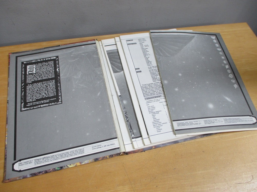 *Rough* Warhammer 40k Rogue Trader Book 1987 Second Printing *Damaged*