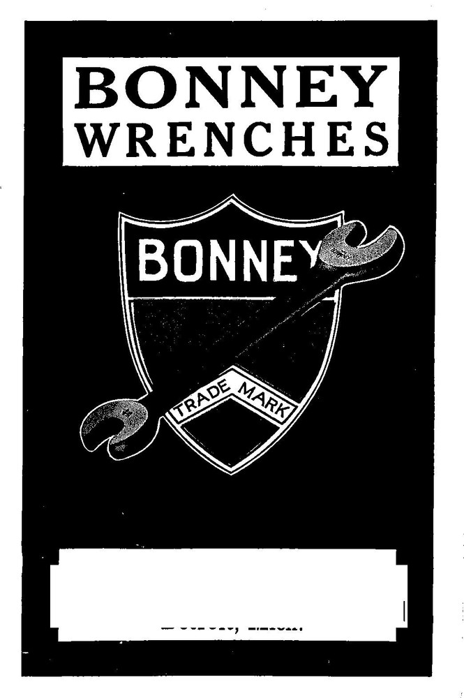 Catalog Fits 1925 Bonney Wrenches Tool No. 26