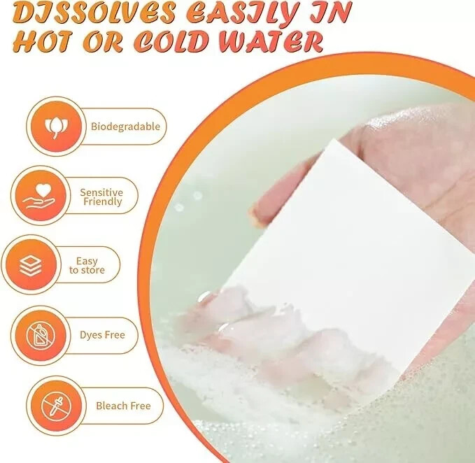 2 Pack Evershine Laundry Detergent Sheets Dissolving 100 Sheets Total, 200 Loads