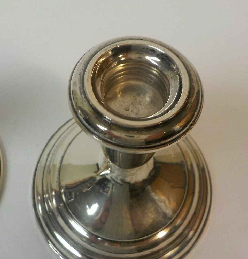 Pair Vintage TOWLE Sterling Silver 4" Candlesticks