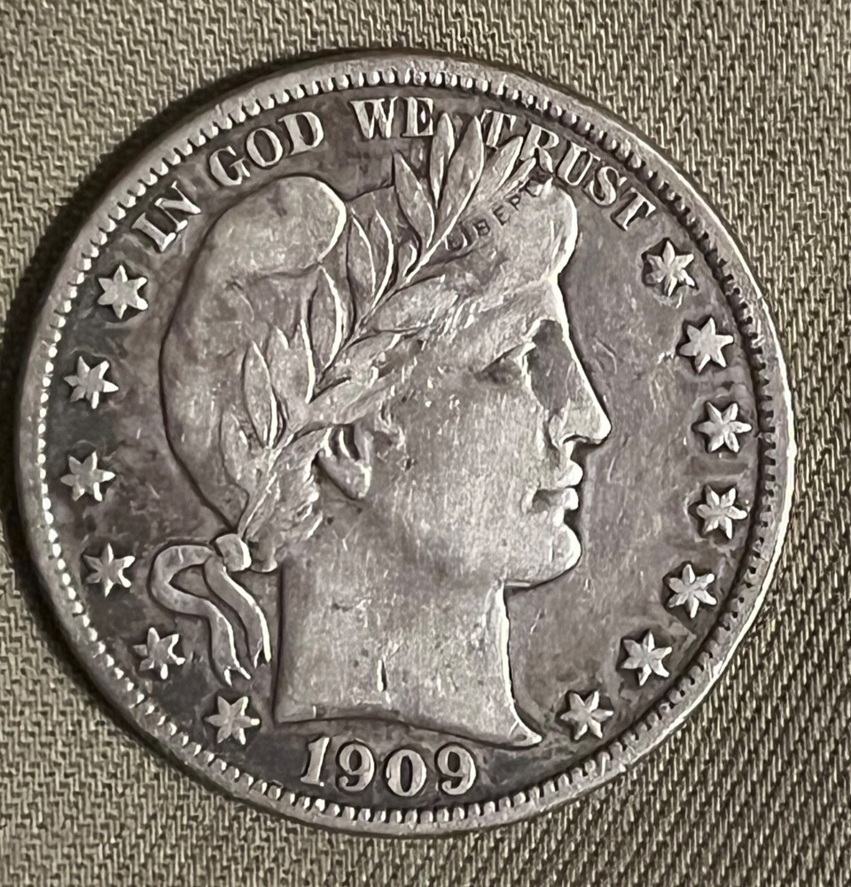 1909-s 50C Barber Half Dollar , VF