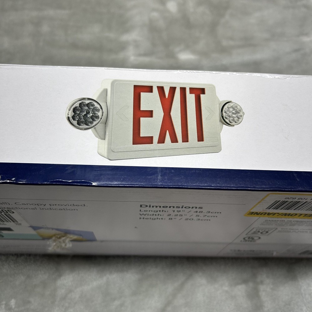 Lithonia Lighting LHQM LED R M6 Quantum Exit Emergency Light Combo White NOB
