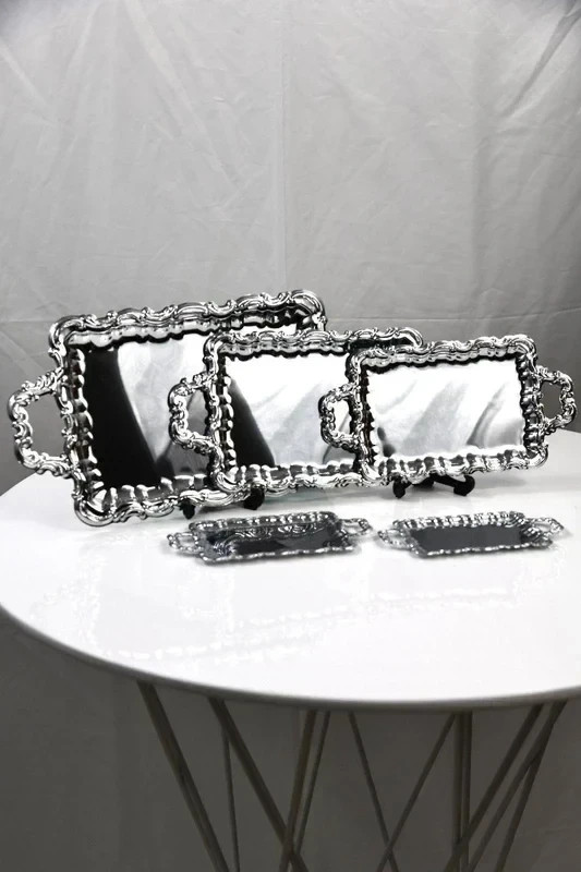 Silver Plated Tray Set