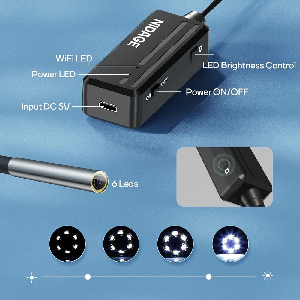 Tiny WiFi Borescope Waterproof 3.9mm Camera