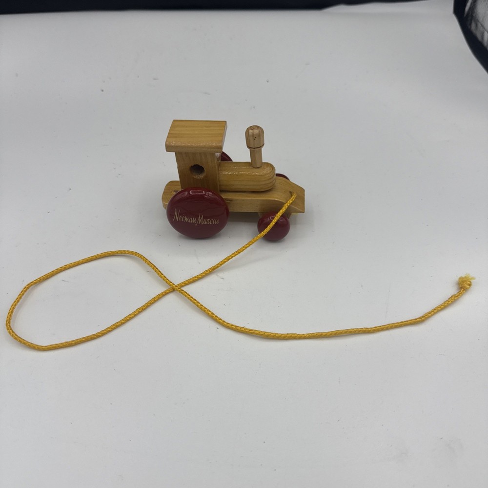 Vintage Neimann Marcus  Wooden Pull Toy Train