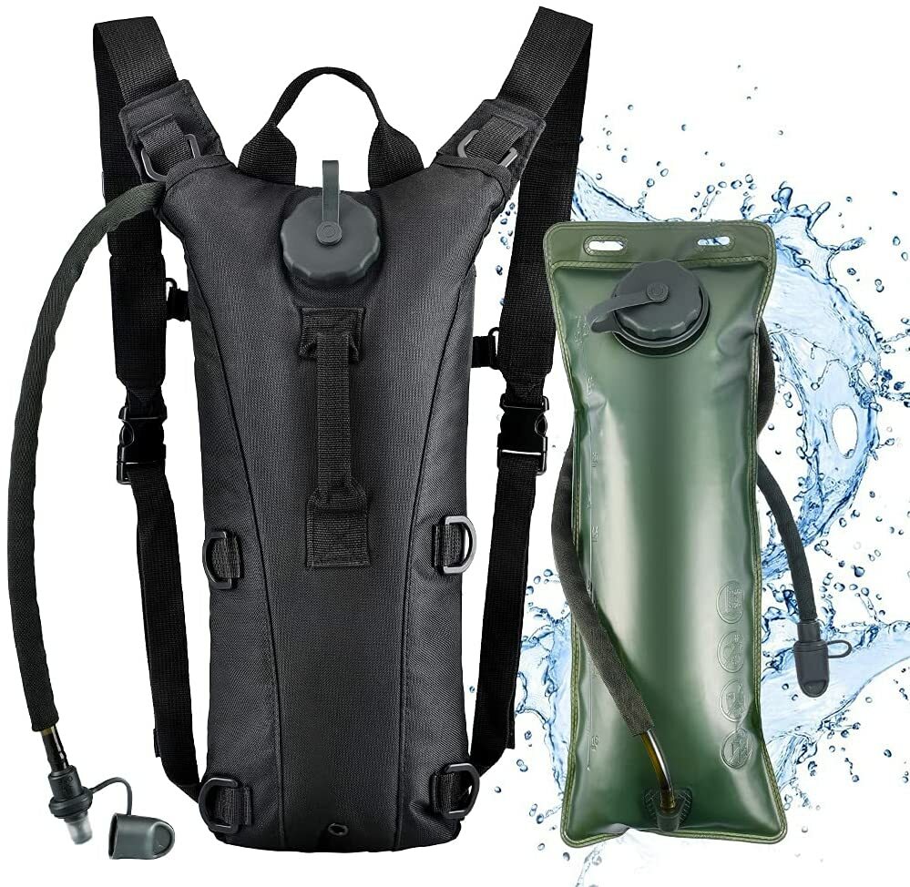 3L Water Bladder Hydration Backpack Hiking Camping Bag Tactical Molle Daypack
