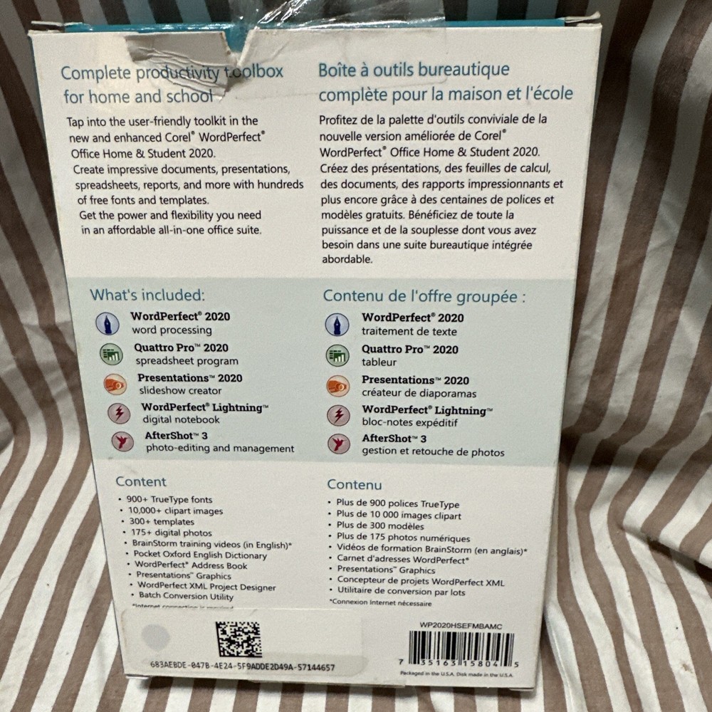 CODE ONLY Corel WordPerfect Office 2020 Home & Student GENUINE GUARANTEE