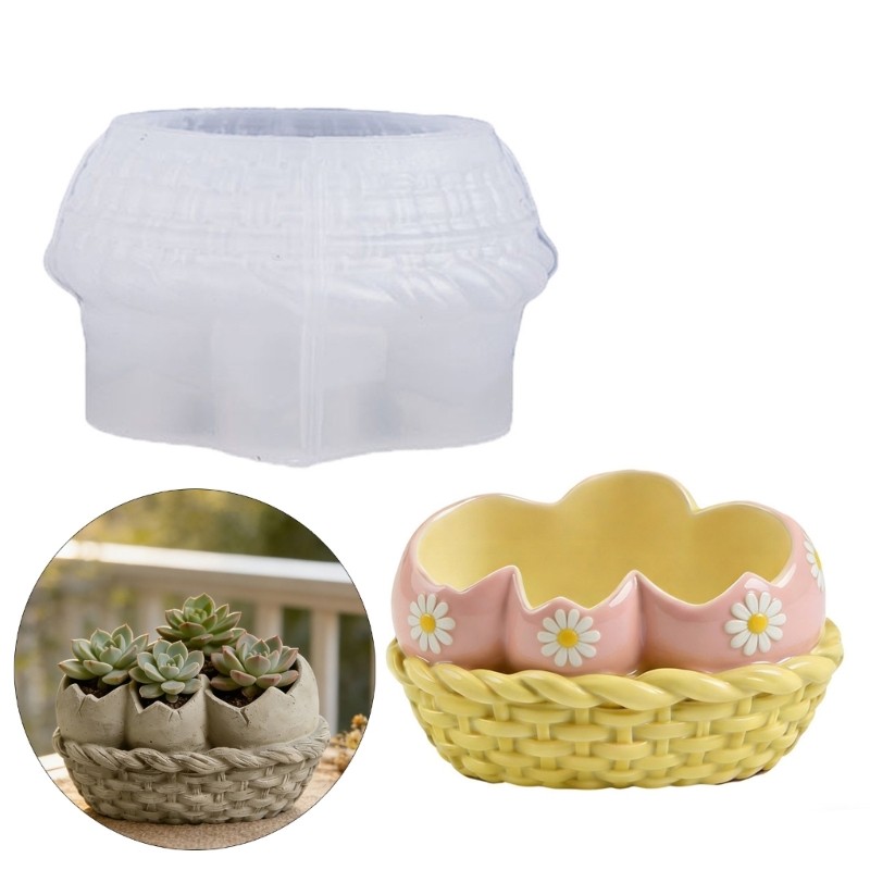 Multi Purpose Eggs Nest Silicone Mold For Decoration Planter Making Mould